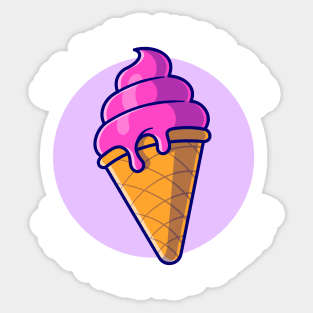 I'm Just Here For The Free Ice Cream Funny Sticker